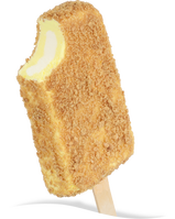  SIGNATURE BANANA PUDDING BAR Banana ice cream wrapped around a marshmallow ice cream core and covered with graham cracker crunch.